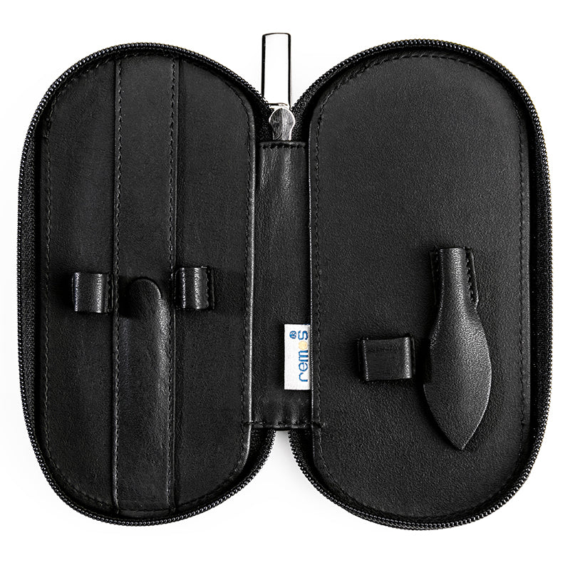 Case "Tellus" genuine leather empty