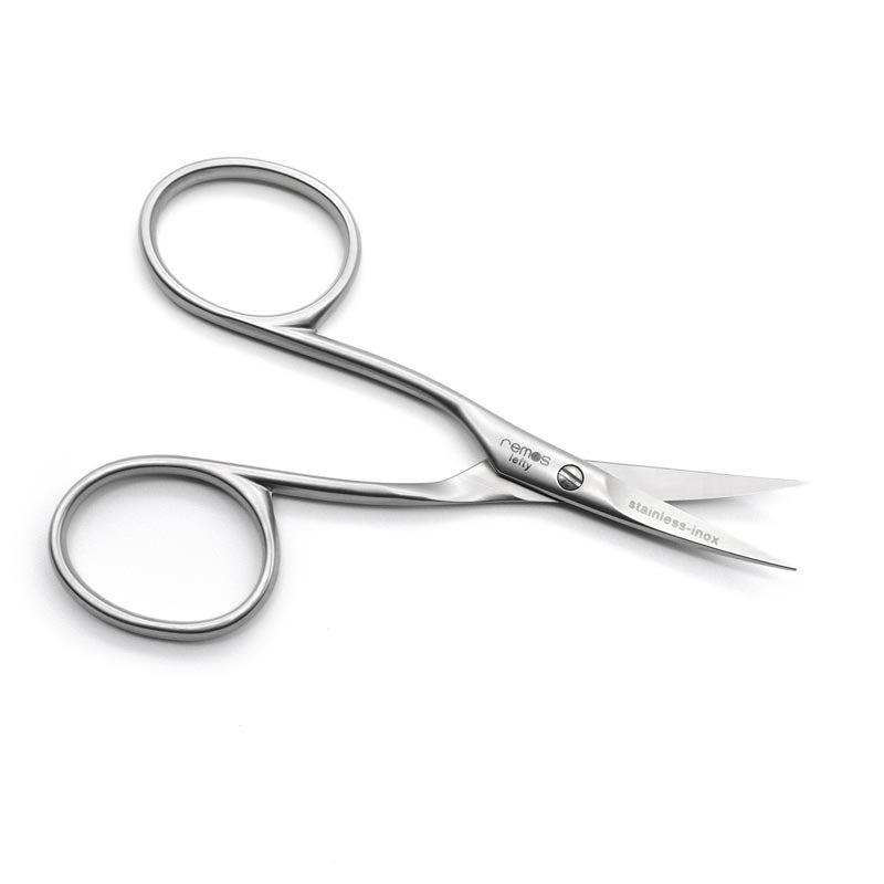 Nail & cuticle scissors for left-handers, stainless steel, 9.5 cm