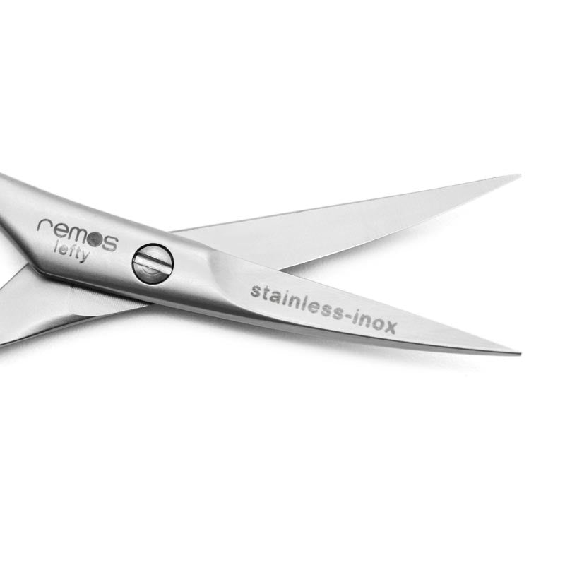 Nail & cuticle scissors for left-handers, stainless steel, 9.5 cm