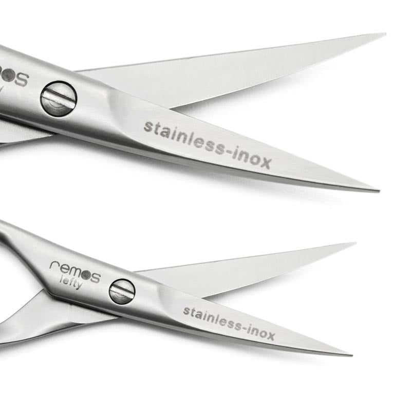 Nail & cuticle scissors for left-handers, stainless steel, 9.5 cm
