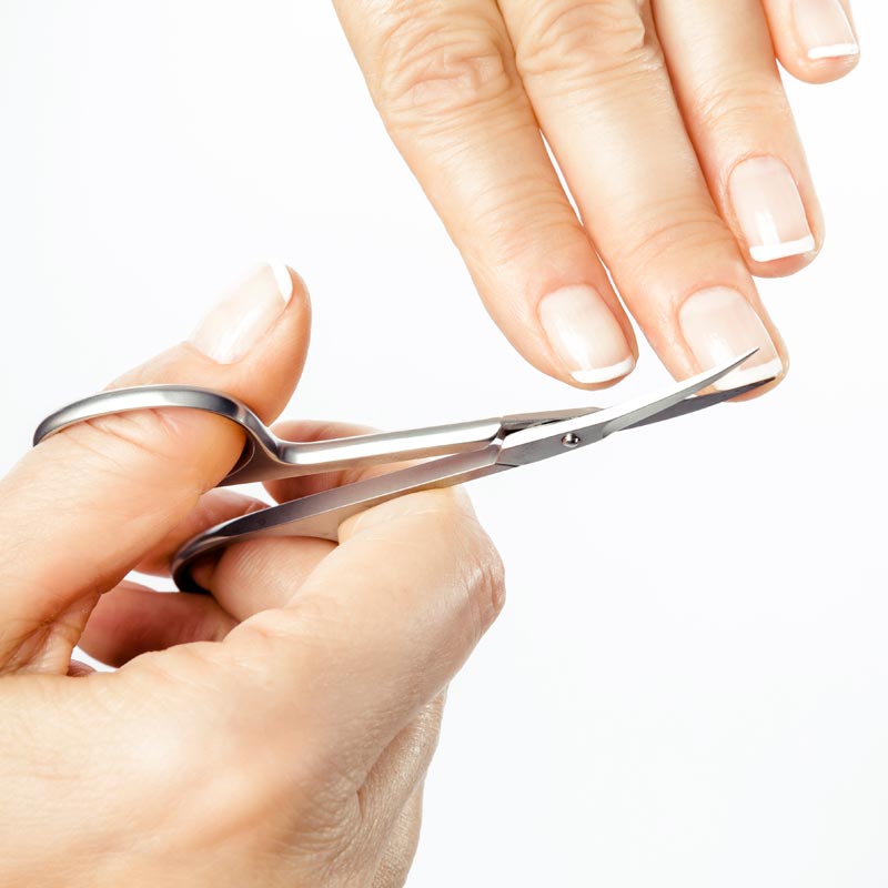 Professional nail and cuticle scissors made of stainless steel 9.5 cm