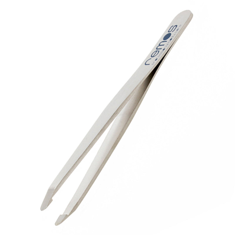 Augenbrauenpinzette runde Spitze rostfrei 9.5 cm