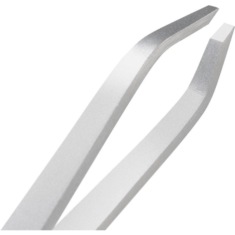 Augenbrauenpinzette abgewinkelte Spitzen rostfrei 9cm