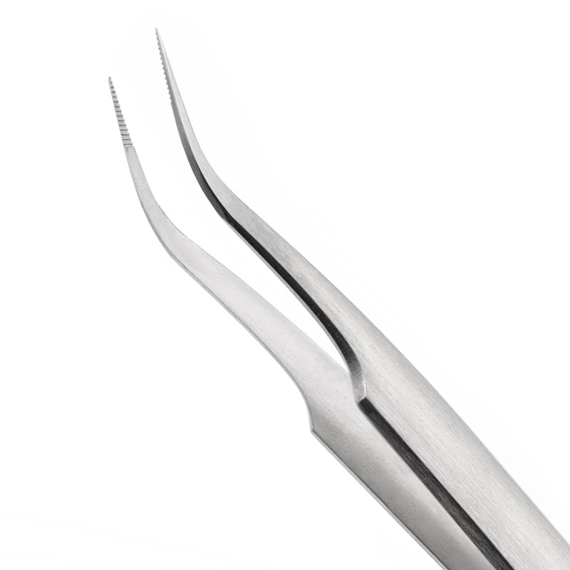 Zeckenpinzette gebogen Edelstahl rostfrei 12 cm