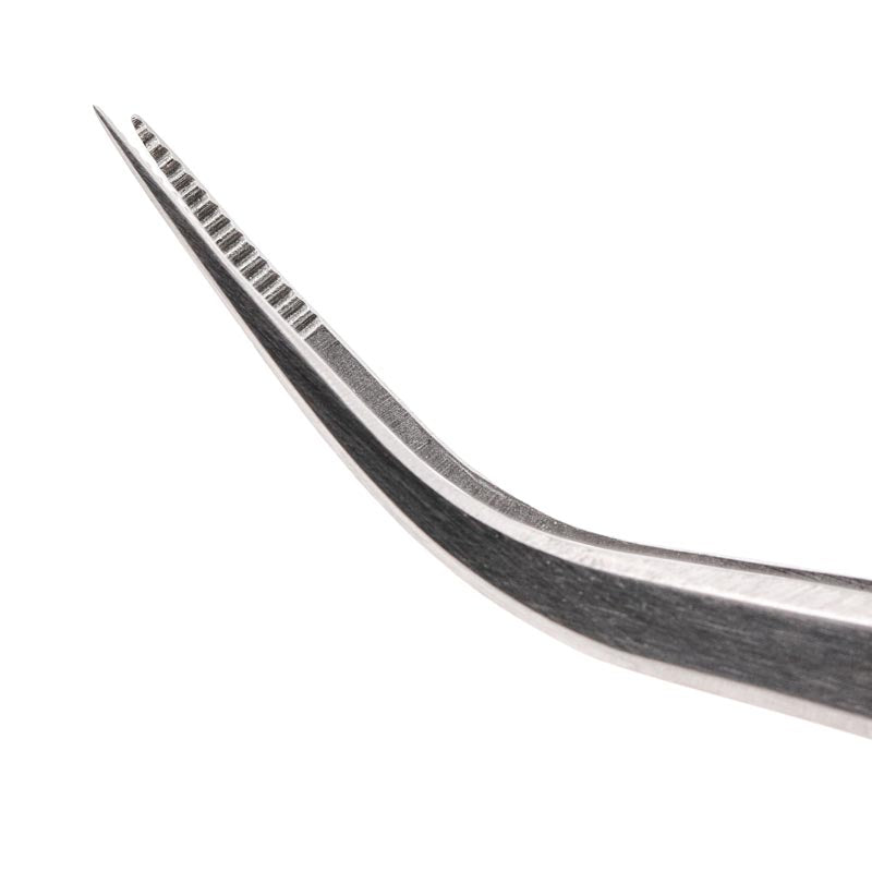 Zeckenpinzette gebogen Edelstahl rostfrei 12 cm