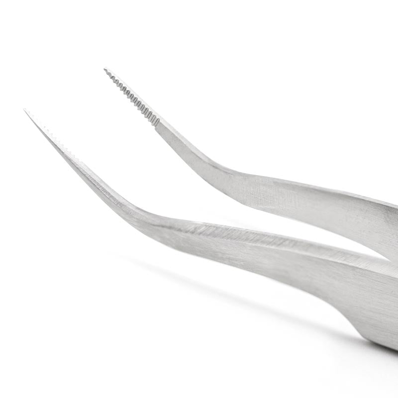 Zeckenpinzette gebogen Edelstahl rostfrei 12 cm