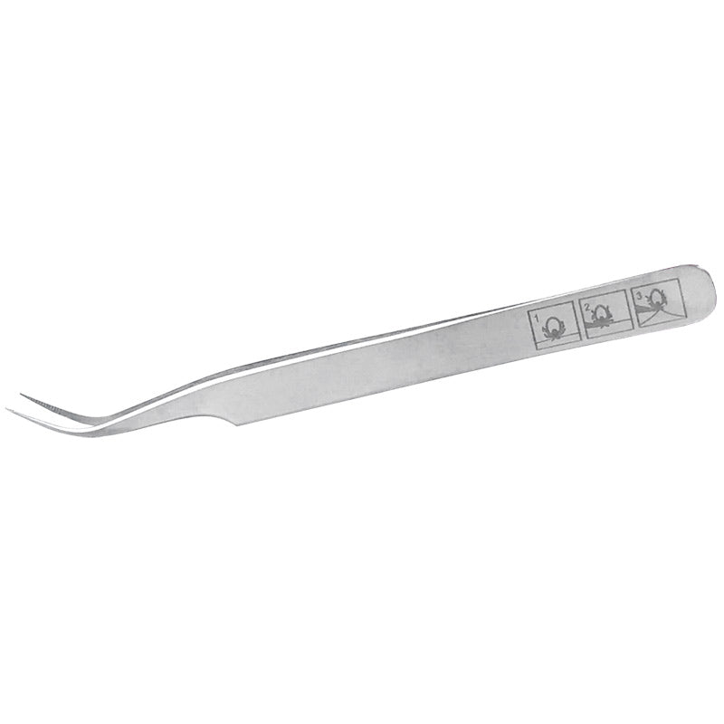 Zeckenpinzette gebogen Edelstahl rostfrei 12 cm