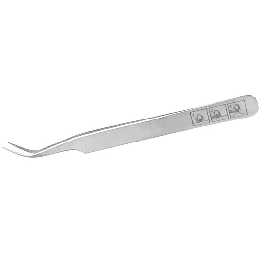 Zeckenpinzette gebogen Edelstahl rostfrei 12 cm
