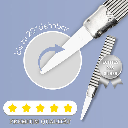 Sanident Zahnstocher mit biegsamer 925 Silberspitze 6 cm