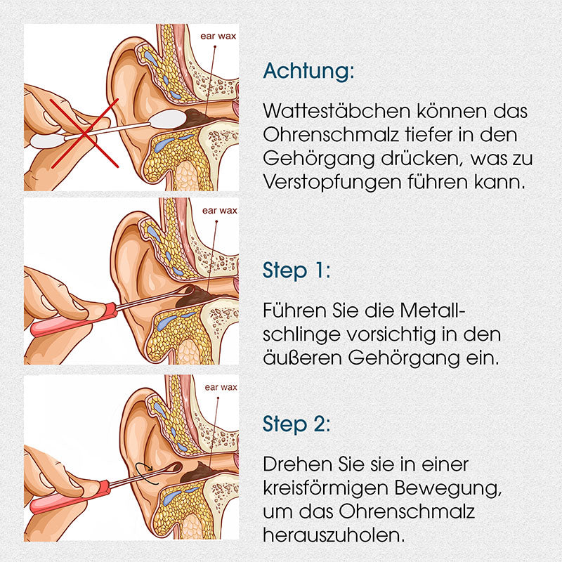 Ohrenschlinge satin 14 cm aus rostfreiem Edelstahl