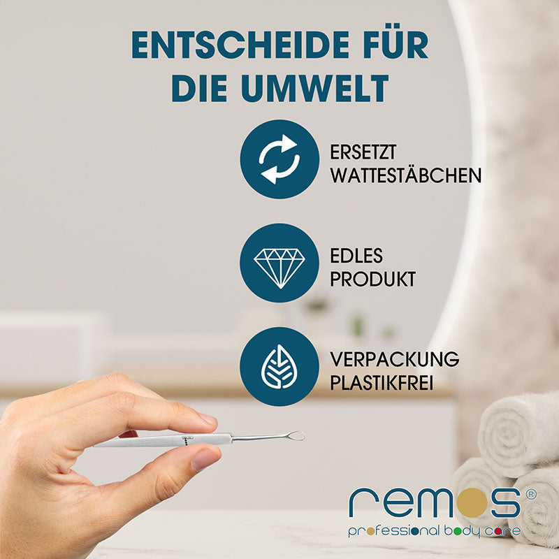 Ohrenschlinge satin 14 cm aus rostfreiem Edelstahl