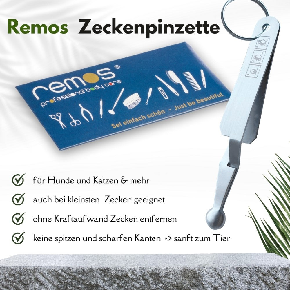 Mini Zeckenpinzette in Löffelform Edelstahl rostfrei 8 cm