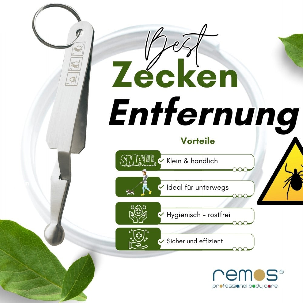 Mini Zeckenpinzette in Löffelform Edelstahl rostfrei 8 cm