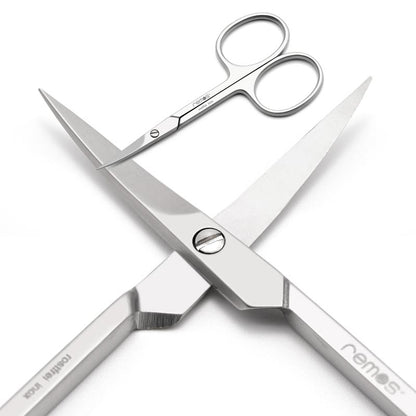 Professional nail and cuticle scissors made of stainless steel 9.5 cm