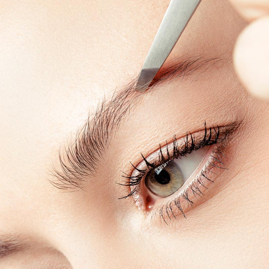 Augenbrauenpinzette schräg Edelstahl 9 cm