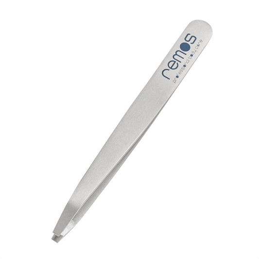 Augenbrauenpinzette abgewinkelte Spitzen rostfrei 9cm