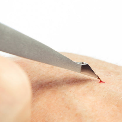 Kombipinzette schräg/spitz rostfrei 9 cm