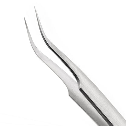 Zeckenpinzette gebogen Edelstahl rostfrei 12 cm