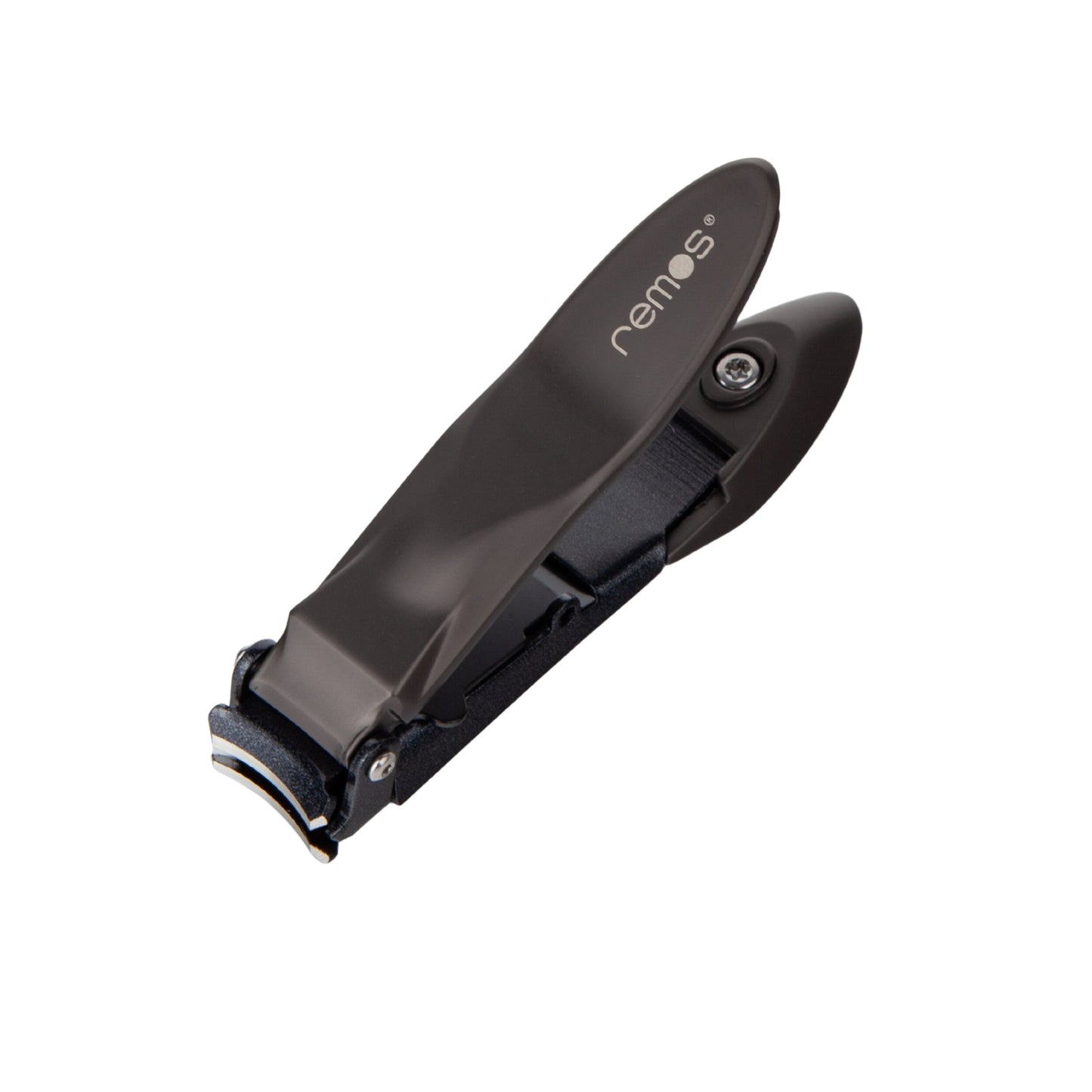 Nagelknipser aus rostfreiem Edelstahl mit Auffangbehälter in schwarz matt