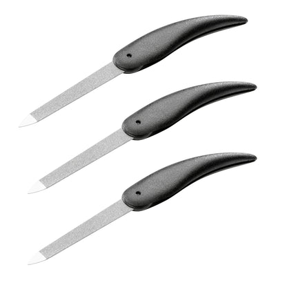 Taschenfeilen Set 3-teilig in schwarz geschlossen 7.5cm / offen 13.5cm