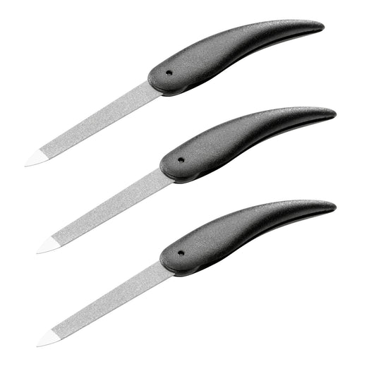 Taschenfeilen Set 3-teilig in schwarz geschlossen 7.5cm / offen 13.5cm