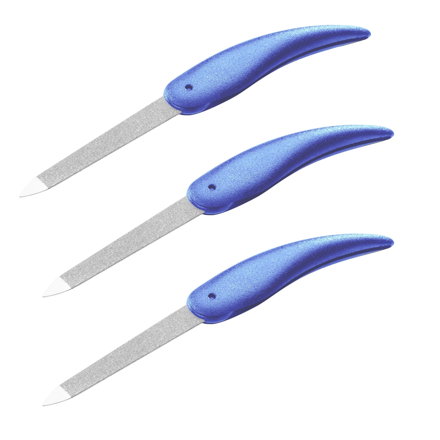 Taschenfeilen Set 3-teilig in blau geschlossen 7.5cm / offen 13.5cm