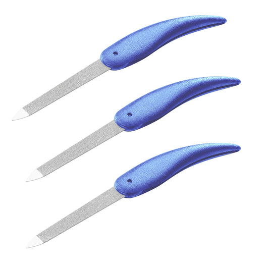 Taschenfeilen Set 3-teilig in blau geschlossen 7.5cm / offen 13.5cm