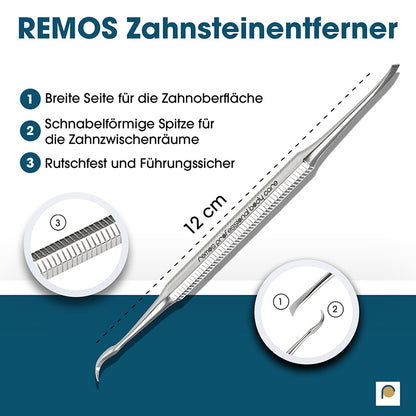 Zahnsteinentferner kombiniert 12cm Edelstahl rostfrei