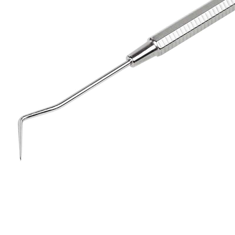 Sonde doppelseitig mit schräger und gebogener Spitze, 16,5 cm, Edelstahl rostfrei
