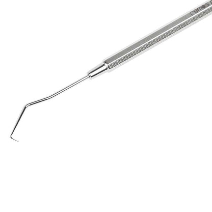 Sonde schräge, gebogene, feine Spitze 15 cm Edelstahl