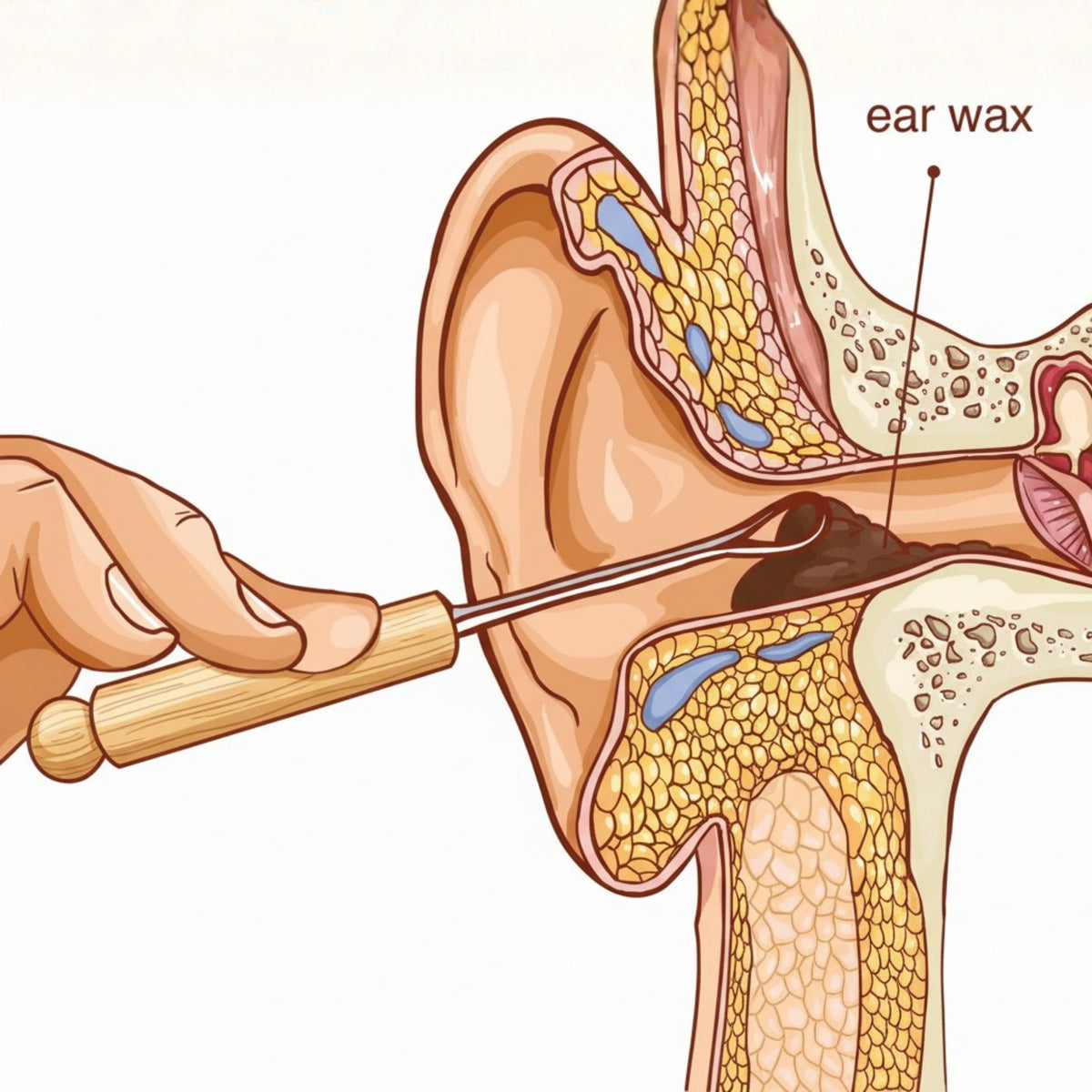 Ear Wax Remover made of wood for sustainable, reusable ear care