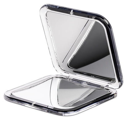 Taschenspiegel 7 o. 15-fach, silber, schwarz o. weiß