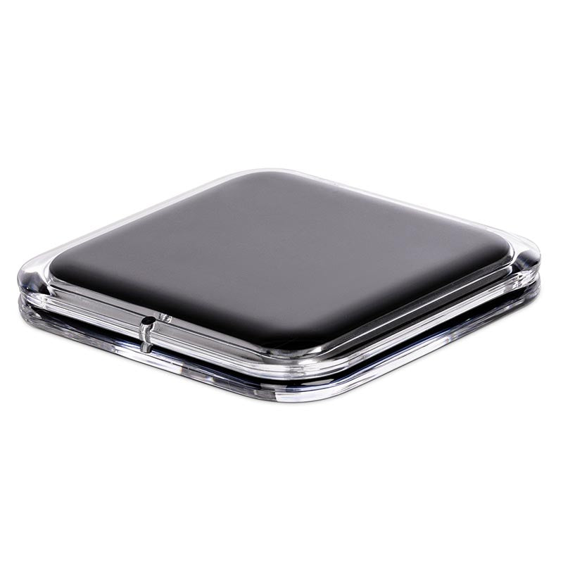 Taschenspiegel 7 o. 15-fach, silber, schwarz o. weiß