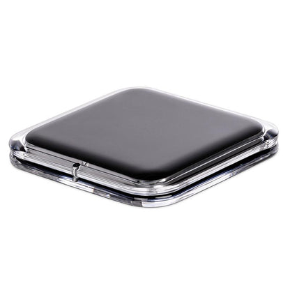 Taschenspiegel 7 o. 15-fach, silber, schwarz o. weiß