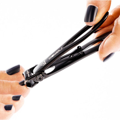 Fußnagelknipser groß aus rostfreiem Edelstahl 9 cm schwarz