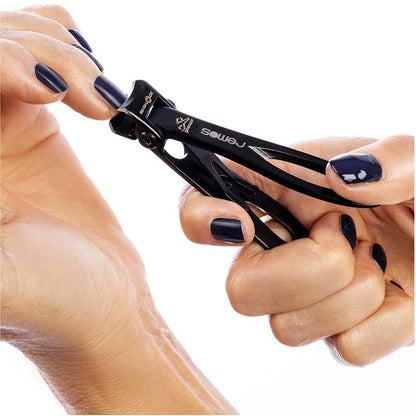 Fußnagelknipser groß aus rostfreiem Edelstahl 9 cm schwarz