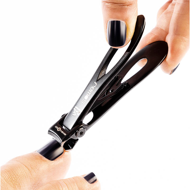 Fußnagelknipser groß aus rostfreiem Edelstahl 9 cm schwarz