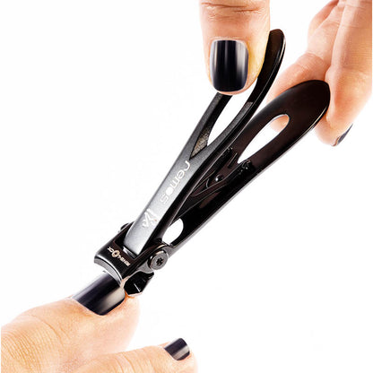 Fußnagelknipser groß aus rostfreiem Edelstahl 9 cm schwarz