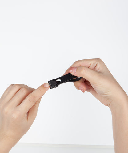 Nagelknipser klein aus rostfreiem Edelstahl 6 cm schwarz