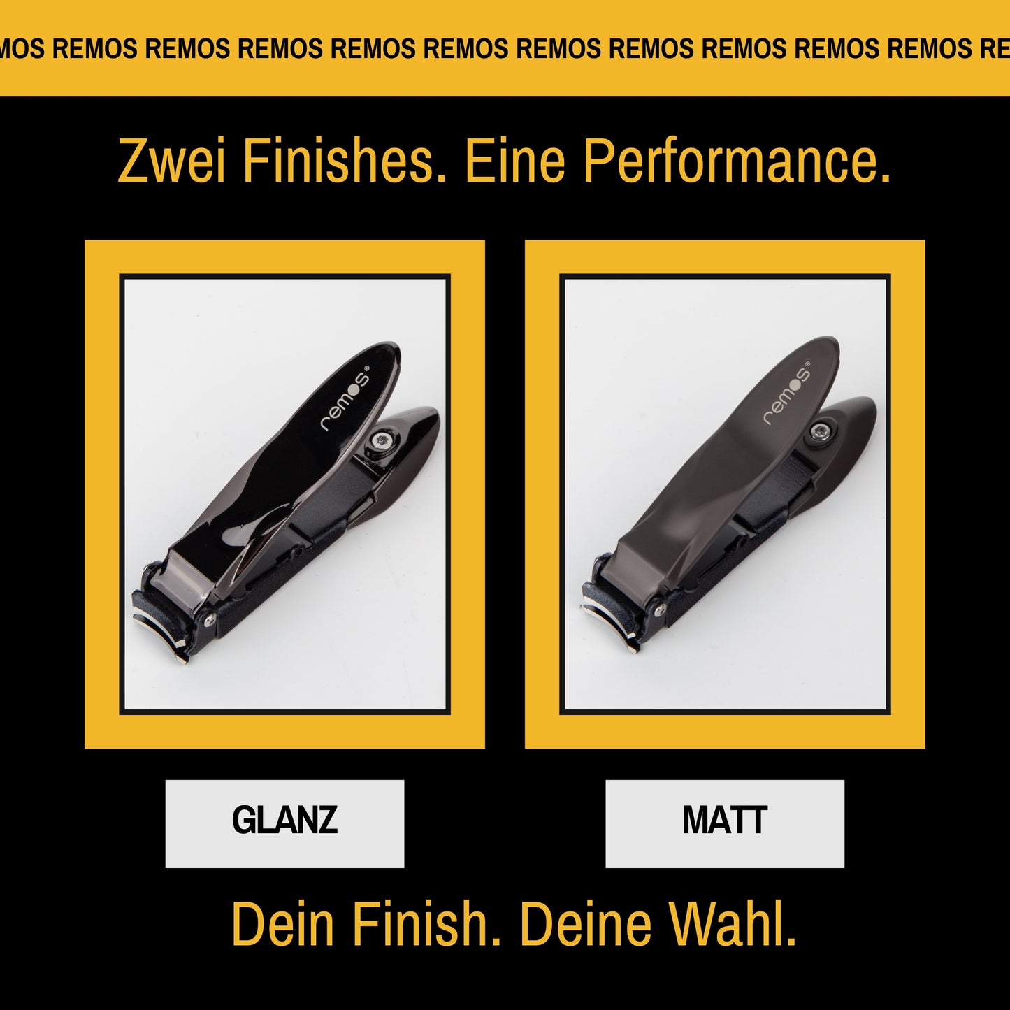 Nagelknipser aus rostfreiem Edelstahl mit Auffangbehälter in schwarz matt