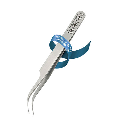 Zeckenpinzette gebogen Edelstahl rostfrei 12 cm