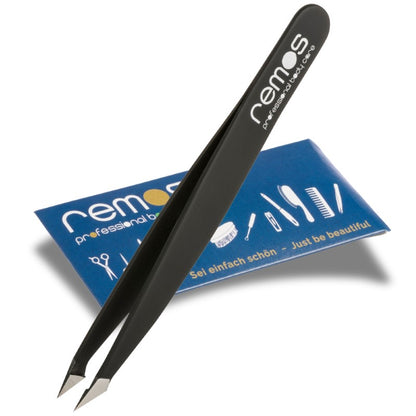 Kombipinzette schräg/spitz rostfrei 9 cm