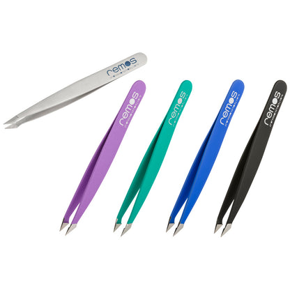 Kombipinzette schräg/spitz rostfrei 9 cm