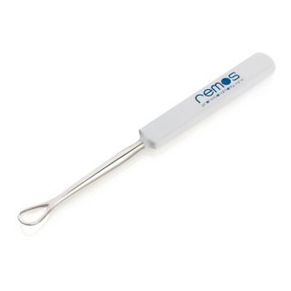 Ear Wax Remover made of stainless steel white handle