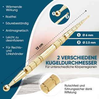 remos Akupressurstift großer Kugeldurchmesser 6 mm auch als Nail Art Pen verwendbar
