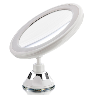 remos LED Spiegel mit Beleuchtung und Saugfuß 10-fach vergrößert mit  dreh- und schwenkbarem Saugfuß