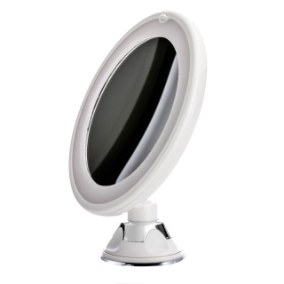 remos Spiegel weiß mit LED Beleuchtung und detaillierter Vergrößerung eignet sich zum Schminken, Augenbrauen Zupfen, Rasieren