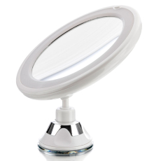 remos LED Spiegel mit Beleuchtung und Saugfu&szlig; 10-fach vergr&ouml;&szlig;ert mit  dreh- und schwenkbarem Saugfu&szlig;