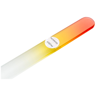 remos Glasnagelfeile 14 cm rot-orange beidseitig - versiegelt den Nagel und nutzt sich nicht ab