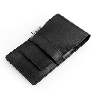 Empty Manicure Case Askan black leather. For equipping with nail scissors - files - tweezers etc.